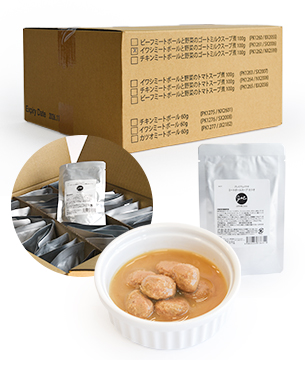 J&C プレミアムパウチ ミートボールスープ カツオ 60g