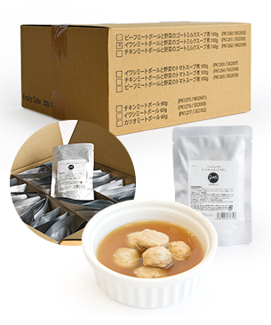 J&C プレミアムパウチ ミートボールスープ チキン 60g
