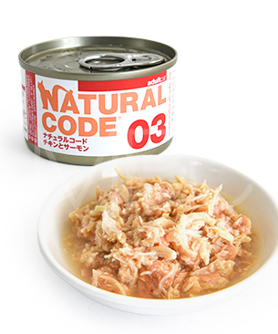 ナチュラルコード CAT クッキングウォーター チキンとサーモン 85g NC03