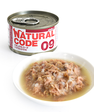 ナチュラルコード CAT クッキングウォーター マグロと小エビ 85g NC09