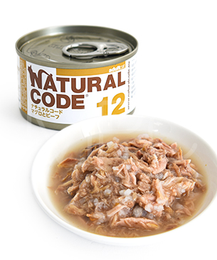 ナチュラルコード CAT クッキングウォーター マグロとビーフ 85g NC12