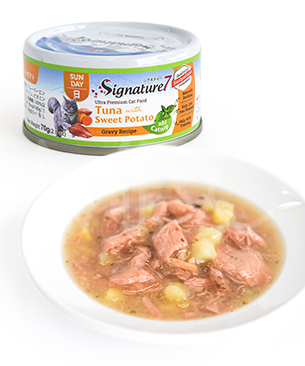 シグネチャー7 CAT グレービー キャットニップ 【日】 ツナ withスイートポテト 70g