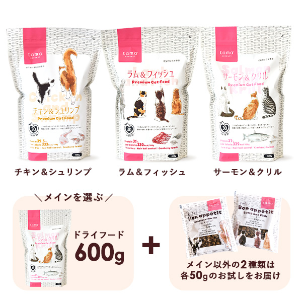 メインのフードを選べる