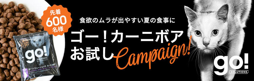【先着600名様◎全員プレゼント】夏の食事に「ゴー！カーニボア」お試しプレゼント