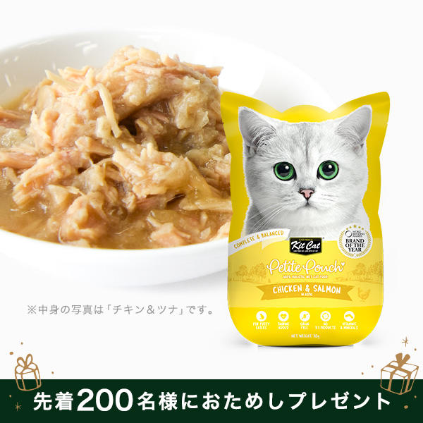 【先着200名様】キットキャット プティパウチ チキン＆サーモン 70g（363円相当）プレゼント