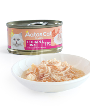 アタス CAT クリーミー チキン&ツナ 80ｇ