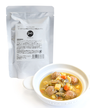 J&C プレミアムパウチ ミートボールと野菜のヤギミルク煮込み イワシ