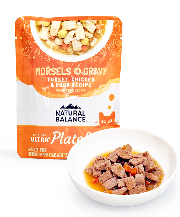 ナチュラルバランス CAT オリジナルウルトラプレートフル 成猫用 ターキー・鶏肉＆ダックレシピ グレインフリー 85g
