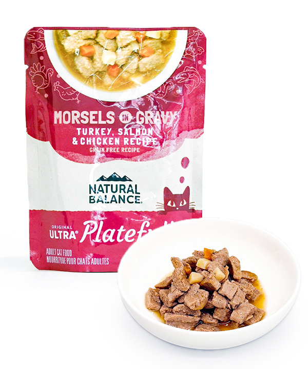 ナチュラルバランス CAT オリジナルウルトラプレートフル 成猫用 ターキー・サーモン＆鶏肉レシピ グレインフリー 85g