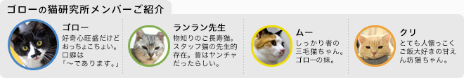 登場猫紹介